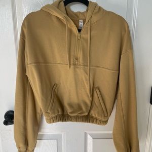 Alo Yoga Half Zip Stadium Hoodie Yellow XS